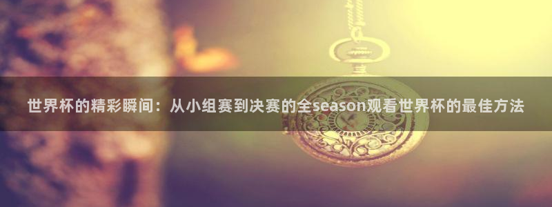 2026世界杯德国队阵容：世界杯的精彩瞬间：从小组赛到决赛的全season观看世界杯的最佳方法